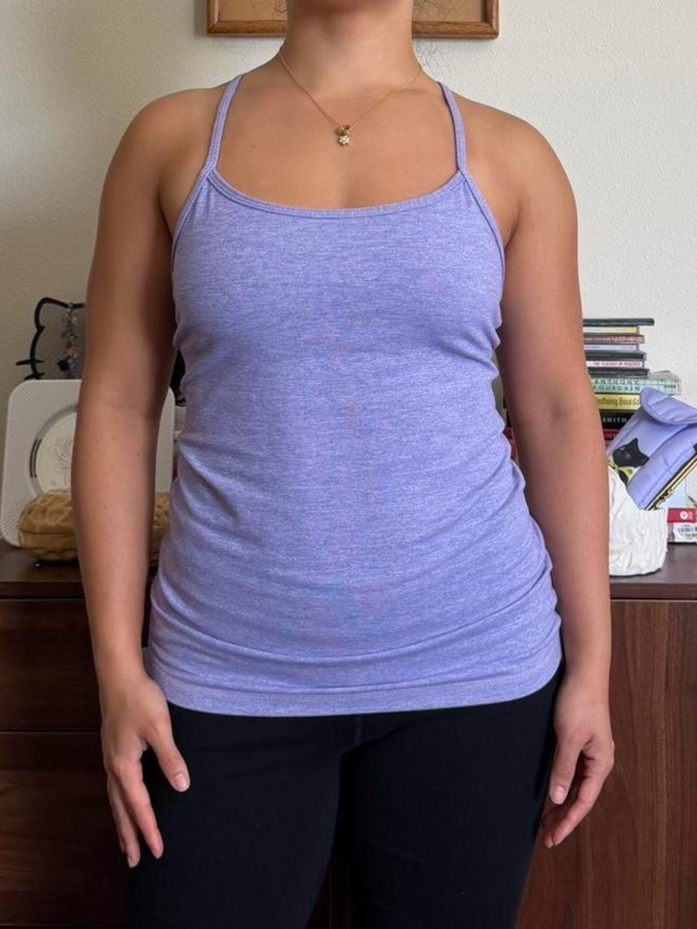 Lululemon Power Y Heathered Purple Racerback Tank Top Size 8